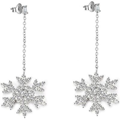 Beneto, Boucles d'oreilles, Boucles d'oreilles argent brillant Snowflakes AGUP2753 (L), (Argent) - Publicité Beneto, Boucles d'oreilles, Boucles d'oreilles argent brillant Snowflakes AGUP2753 (L), (Argent) - Publicité