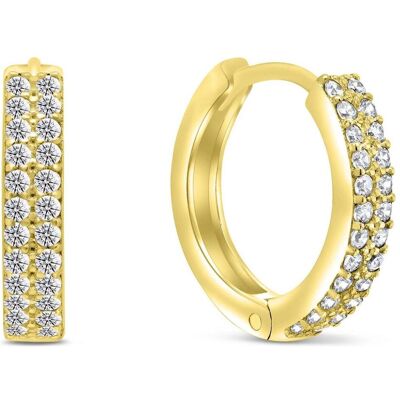 Brilio, Boucles d'oreilles, Silver - Boucles d'oreilles Timeless Hoop en argent plaqué or EA343Y, (Argent) - Publicité Brilio, Boucles d'oreilles, Silver - Boucles d'oreilles Timeless Hoop en argent plaqué or EA343Y, (Argent) - Publicité