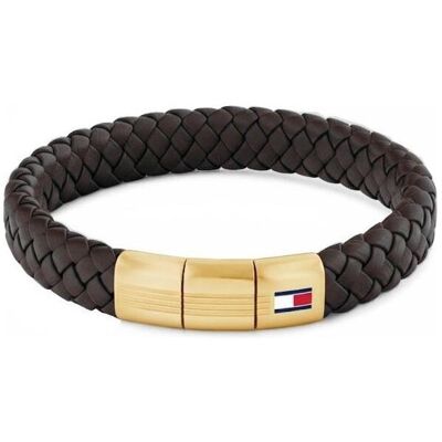 Tommy Hilfiger Bracelet, Bracelet Tressé, (19 cm, Cuir) - Publicité Tommy Hilfiger Bracelet, Bracelet Tressé, (19 cm, Cuir) - Publicité