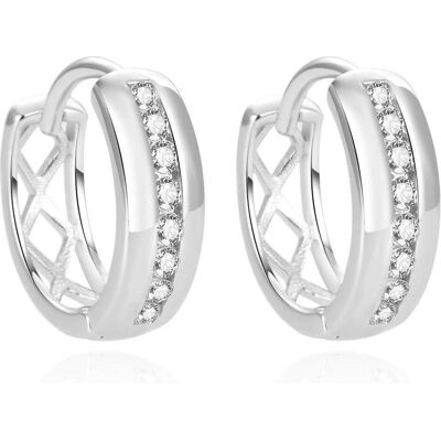 Beneto, Boucles d'oreilles, Boucles d'oreilles en argent scintillant avec zircons AGUC1471 (L), (Argent) - Publicité Beneto, Boucles d'oreilles, Boucles d'oreilles en argent scintillant avec zircons AGUC1471 (L), (Argent) - Publicité