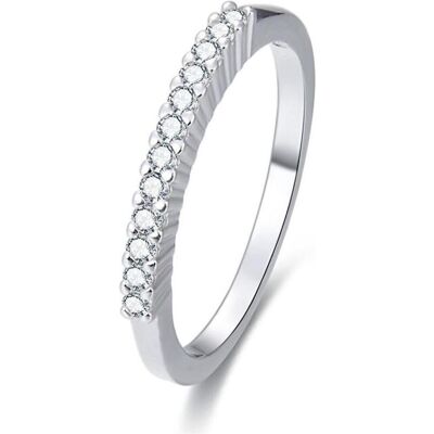 Beneto, Bague, Bague en argent avec cristaux AGG187 - Circuit : 58 mm (L), (58) - Publicité Beneto, Bague, Bague en argent avec cristaux AGG187 - Circuit : 58 mm (L), (58) - Publicité