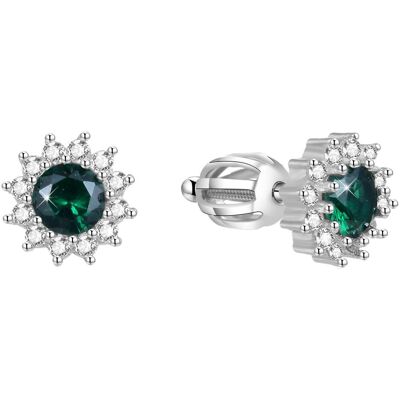 Beneto, Boucles d'oreilles, Boucles d'oreilles en argent avec zircons AGUP1609S (L) - Publicité Beneto, Boucles d'oreilles, Boucles d'oreilles en argent avec zircons AGUP1609S (L) - Publicité