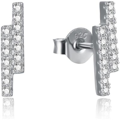 Beneto, Boucles d'oreilles, Mini boucles d'oreilles en argent malique avec zircons clairs AGUP2269 (L) - Publicité Beneto, Boucles d'oreilles, Mini boucles d'oreilles en argent malique avec zircons clairs AGUP2269 (L) - Publicité