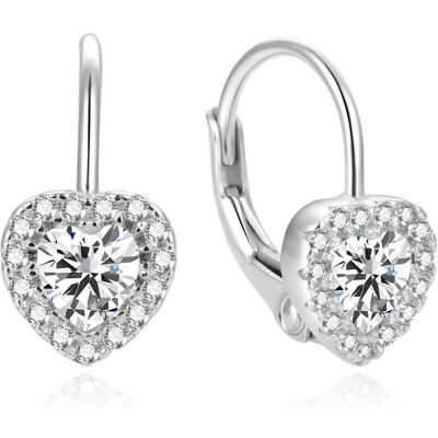 Beneto, Boucles d'oreilles, NÄ'žnà stÅ™Ãbrnà náuÅnice ve tvaru srdÃÄek AGUC2591DL for kids, (Argent) - Publicité Beneto, Boucles d'oreilles, NÄ'žnà stÅ™Ãbrnà náuÅnice ve tvaru srdÃÄek AGUC2591DL for kids, (Argent) - Publicité