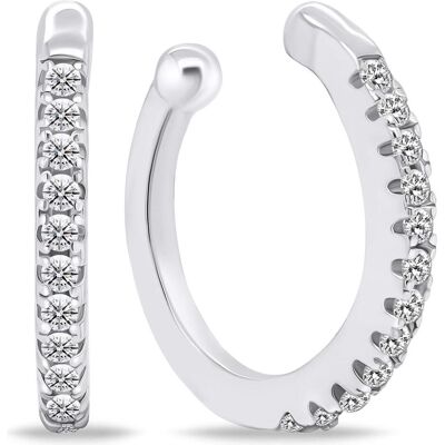 Brilio, Boucles d'oreilles, Silver - Boucles d'oreilles tendance en argent avec zircons clairs EA694W - Publicité Brilio, Boucles d'oreilles, Silver - Boucles d'oreilles tendance en argent avec zircons clairs EA694W - Publicité