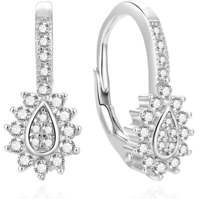 Beneto, Boucles d'oreilles, Boucles d'oreilles en argent scintillant avec zircons AGUC2154L (L) - Publicité Beneto, Boucles d'oreilles, Boucles d'oreilles en argent scintillant avec zircons AGUC2154L (L) - Publicité