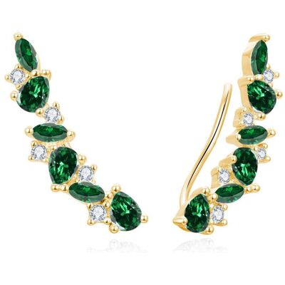 Beneto, Boucles d'oreilles, Nádhernà podÃlnà náuÅ¡nice se zelenými zirkony AGUP3299GR-GOLD - Publicité Beneto, Boucles d'oreilles, Nádhernà podÃlnà náuÅ¡nice se zelenými zirkony AGUP3299GR-GOLD - Publicité