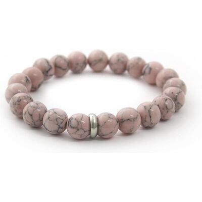 Beneto, Bracelet, Bracelet de perles en howlite rose MINK38 / 17, (Howlite) - Publicité Beneto, Bracelet, Bracelet de perles en howlite rose MINK38 / 17, (Howlite) - Publicité