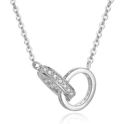 Beneto, Collier, Collier en argent avec anneaux connectés AGS1228 / 47 (L), (Argent) - Publicité Beneto, Collier, Collier en argent avec anneaux connectés AGS1228 / 47 (L), (Argent) - Publicité
