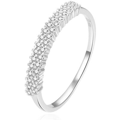 Beneto, Bague, Belle bague en argent avec zircons clairs AGG408 - Circuit : 56 mm (L), (56) - Publicité Beneto, Bague, Belle bague en argent avec zircons clairs AGG408 - Circuit : 56 mm (L), (56) - Publicité