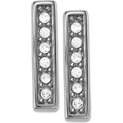 Michael Kors, Boucles d'oreilles, Orecchini a Sbarra con Pave Trasparente, (Laiton) - Publicité Michael Kors, Boucles d'oreilles, Orecchini a Sbarra con Pave Trasparente, (Laiton) - Publicité
