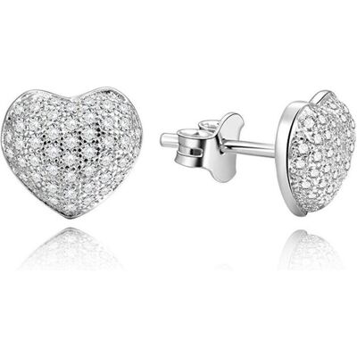 Beneto, Boucles d'oreilles, Boucles d'oreilles coeur argent AGUP153 (L) - Publicité Beneto, Boucles d'oreilles, Boucles d'oreilles coeur argent AGUP153 (L) - Publicité