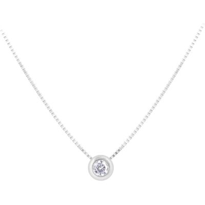 Beneto, Collier, Collier en argent avec zircon AGS56 / 47 (L), (Argent) - Publicité Beneto, Collier, Collier en argent avec zircon AGS56 / 47 (L), (Argent) - Publicité