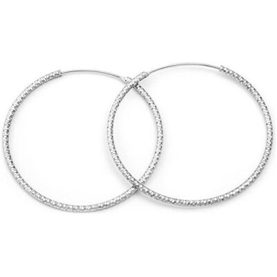 Beneto, Boucles d'oreilles, Boucles d'oreilles de luxe rondes en argent AGUC787 - Diamètre : 6.5 cm (L), (Argent) - Publicité Beneto, Boucles d'oreilles, Boucles d'oreilles de luxe rondes en argent AGUC787 - Diamètre : 6.5 cm (L), (Argent) - Publicité