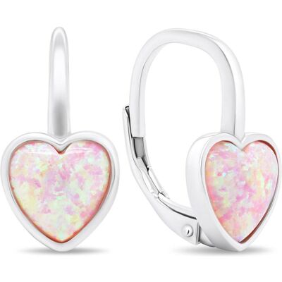Brilio, Boucles d'oreilles, Silver - Boucles d'oreilles romantiques en argent avec opales synthétiques EA388WP, (Argent) - Publicité Brilio, Boucles d'oreilles, Silver - Boucles d'oreilles romantiques en argent avec opales synthétiques EA388WP, (Argent) - Publicité