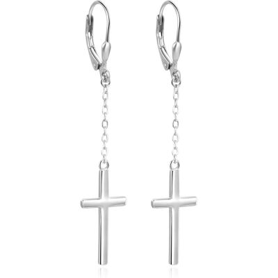 Beneto, Boucles d'oreilles, Boucles d'oreilles en argent flatteur AGUC3351, (Argent) - Publicité Beneto, Boucles d'oreilles, Boucles d'oreilles en argent flatteur AGUC3351, (Argent) - Publicité