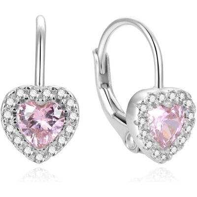Beneto, Boucles d'oreilles, Boucles d'oreilles romantiques en forme de coeur AGUC1273DL - Publicité Beneto, Boucles d'oreilles, Boucles d'oreilles romantiques en forme de coeur AGUC1273DL - Publicité