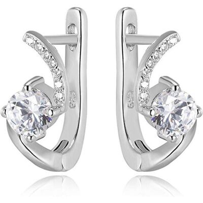 Beneto, Boucles d'oreilles, Boucles d'oreilles en argent avec pierres AGU1164 (L), (Argent) - Publicité Beneto, Boucles d'oreilles, Boucles d'oreilles en argent avec pierres AGU1164 (L), (Argent) - Publicité