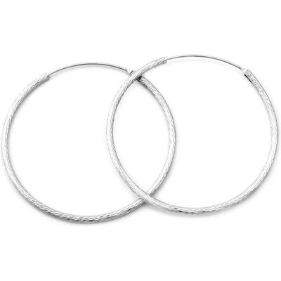 Beneto, Boucles d'oreilles, Boucles d'oreilles rondes en argent scintillant AGUC1240 - Diamètre : 4.5 centimetres (L) - Publicité Beneto, Boucles d'oreilles, Boucles d'oreilles rondes en argent scintillant AGUC1240 - Diamètre : 4.5 centimetres (L) - Publicité