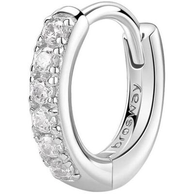 Brosway, Boucles d'oreilles, Fancy Infinite White FIW88 Silver Hoop Single Earring, (Argent) - Publicité Brosway, Boucles d'oreilles, Fancy Infinite White FIW88 Silver Hoop Single Earring, (Argent) - Publicité