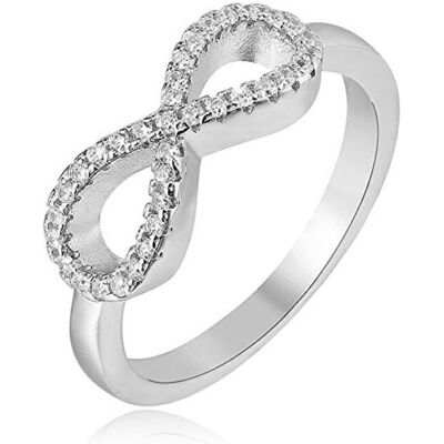Beneto, Bague, Silver ring Infinity AGG208 - Circuit : 54 mm (L), (54, Argent 925) - Publicité Beneto, Bague, Silver ring Infinity AGG208 - Circuit : 54 mm (L), (54, Argent 925) - Publicité