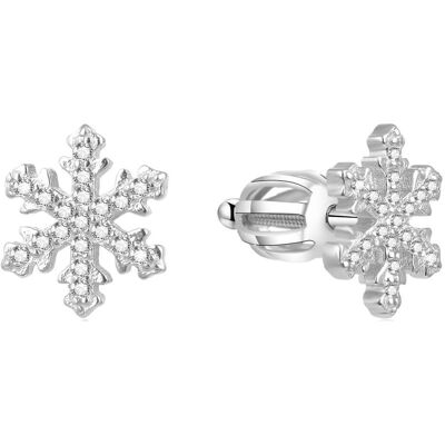 Beneto, Boucles d'oreilles, Boucles d'oreilles en argent Snowflakes AGUP1596S (L) - Publicité Beneto, Boucles d'oreilles, Boucles d'oreilles en argent Snowflakes AGUP1596S (L) - Publicité