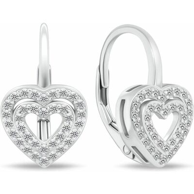 Brilio, Boucles d'oreilles, Silver - Charm boucles d'oreilles coeur en argent EA111W - Publicité Brilio, Boucles d'oreilles, Silver - Charm boucles d'oreilles coeur en argent EA111W - Publicité