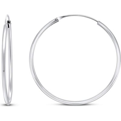 Brilio, Boucles d'oreilles, Silver - Timeless silver round earrings EA020 - Diameter : 2 cm - Publicité Brilio, Boucles d'oreilles, Silver - Timeless silver round earrings EA020 - Diameter : 2 cm - Publicité