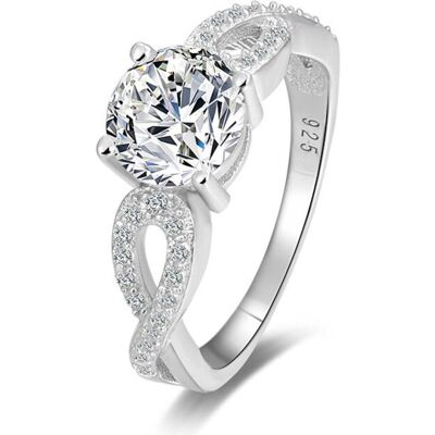 Beneto, Bague, Silver glittering ring AGG204 - Circuit : 56 mm (L), (56, Argent 925) - Publicité Beneto, Bague, Silver glittering ring AGG204 - Circuit : 56 mm (L), (56, Argent 925) - Publicité