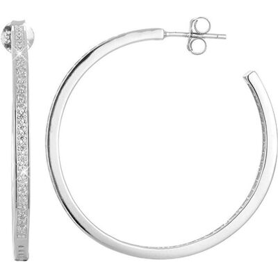 Beneto, Boucles d'oreilles, Bagues d'oreilles en argent avec cristaux AGUP1179 (L) - Publicité Beneto, Boucles d'oreilles, Bagues d'oreilles en argent avec cristaux AGUP1179 (L) - Publicité