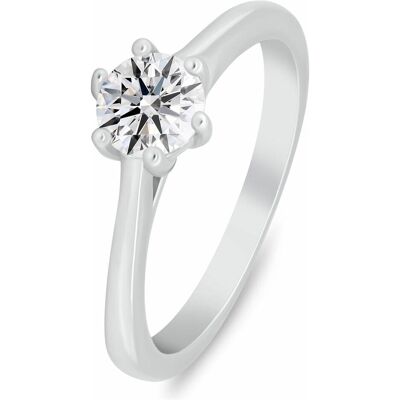 Brilio, Bague, Silver - Silver engagement ring with cubic zirconia RI151W - Circuit: 50 mm, (50, Argent 925) - Publicité Brilio, Bague, Silver - Silver engagement ring with cubic zirconia RI151W - Circuit: 50 mm, (50, Argent 925) - Publicité