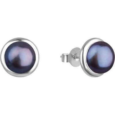 Beneto, Boucles d'oreilles, Boucles d'oreilles élégantes en argent avec perles sombres AGUP2686P (L), (Argent) - Publicité Beneto, Boucles d'oreilles, Boucles d'oreilles élégantes en argent avec perles sombres AGUP2686P (L), (Argent) - Publicité