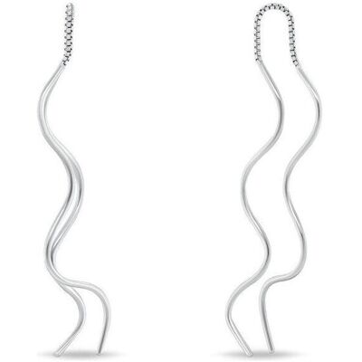 Brilio, Boucles d'oreilles, Long silver drop earrings EA1254W, (Argent) - Publicité Brilio, Boucles d'oreilles, Long silver drop earrings EA1254W, (Argent) - Publicité