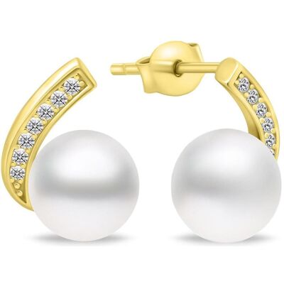 Brilio, Boucles d'oreilles, Silver - Charmantes boucles d'oreilles en argent avec perles EA907Y - Publicité Brilio, Boucles d'oreilles, Silver - Charmantes boucles d'oreilles en argent avec perles EA907Y - Publicité