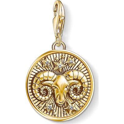 Thomas Sabo, Pendentif, Charm pendentif signe du zodiaque bélier, (Argent 925) - Publicité Thomas Sabo, Pendentif, Charm pendentif signe du zodiaque bélier, (Argent 925) - Publicité