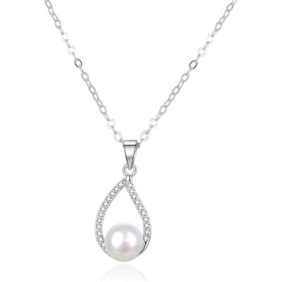 Beneto, Collier, Elégant collier en argent avec une vraie perle AGS984 / 47P (L), (Argent, Perle véritable) - Publicité Beneto, Collier, Elégant collier en argent avec une vraie perle AGS984 / 47P (L), (Argent, Perle véritable) - Publicité