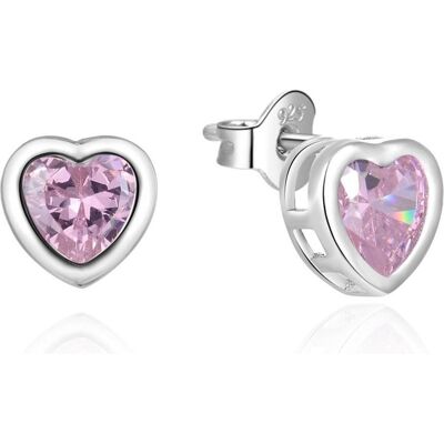 Beneto, Boucles d'oreilles, Gentle silver heart earrings with zircons AGUP2430L (L) - Publicité Beneto, Boucles d'oreilles, Gentle silver heart earrings with zircons AGUP2430L (L) - Publicité
