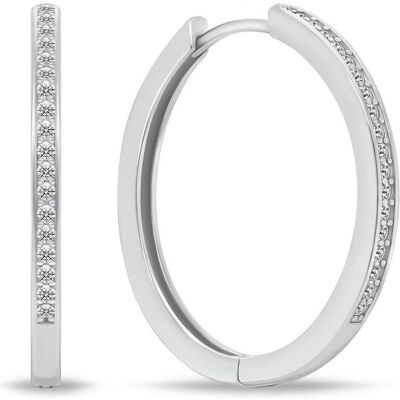 Brilio, Boucles d'oreilles, Silver - Charm boucles d'oreilles rondes en argent PE048, (Argent) - Publicité Brilio, Boucles d'oreilles, Silver - Charm boucles d'oreilles rondes en argent PE048, (Argent) - Publicité