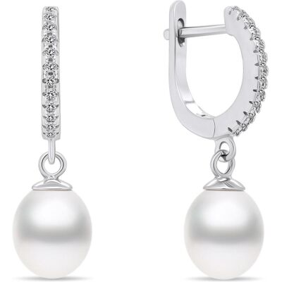 Brilio, Boucles d'oreilles, Silver - Charmants boucles d'oreilles en argent avec perles EA650W, (Argent) - Publicité Brilio, Boucles d'oreilles, Silver - Charmants boucles d'oreilles en argent avec perles EA650W, (Argent) - Publicité