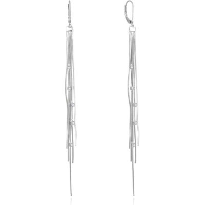 Beneto, Boucles d'oreilles, Boucles d'oreilles longues en argent avec zircons AGUC2695 (L), (Argent) - Publicité Beneto, Boucles d'oreilles, Boucles d'oreilles longues en argent avec zircons AGUC2695 (L), (Argent) - Publicité