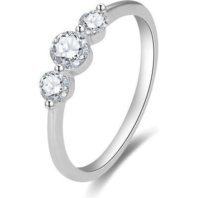 Beneto, Bague, Fine bague d'engagement avec zircons AGG466 - Circuit : 60 mm (L), (60) - Publicité Beneto, Bague, Fine bague d'engagement avec zircons AGG466 - Circuit : 60 mm (L), (60) - Publicité