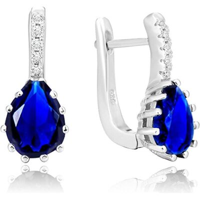 Beneto, Boucles d'oreilles, Boucles d'oreilles en argent avec cristal AGU1197 (L) - Publicité Beneto, Boucles d'oreilles, Boucles d'oreilles en argent avec cristal AGU1197 (L) - Publicité
