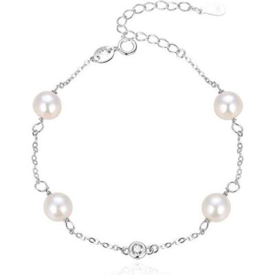 Beneto, Bracelet, Elégant nÅ™brný náramek s perliÄkami AGB411/21P (L) - Publicité Beneto, Bracelet, Elégant nÅ™brný náramek s perliÄkami AGB411/21P (L) - Publicité