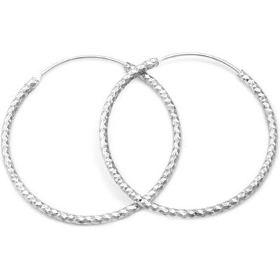 Beneto, Boucles d'oreilles, Boucles d'oreilles de luxe rondes en argent AGUC357 - Diamètre : 3 cm (L) - Publicité Beneto, Boucles d'oreilles, Boucles d'oreilles de luxe rondes en argent AGUC357 - Diamètre : 3 cm (L) - Publicité