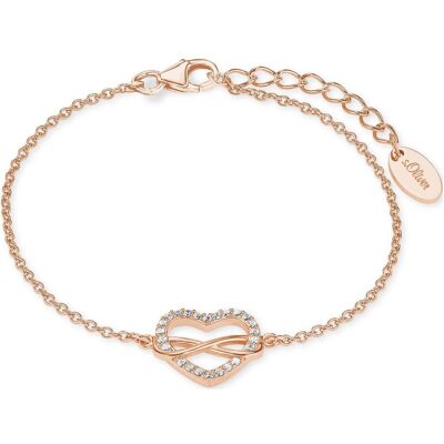 s.Oliver, Bracelet, Coeur Infini, (20 cm, Argent, Zircone) - Publicité s.Oliver, Bracelet, Coeur Infini, (20 cm, Argent, Zircone) - Publicité