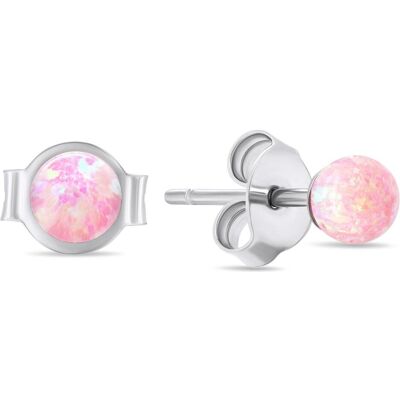Brilio, Boucles d'oreilles, Argent - Pierres fines en argent avec opales roses synthétiques EA625WP - Publicité Brilio, Boucles d'oreilles, Argent - Pierres fines en argent avec opales roses synthétiques EA625WP - Publicité