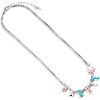 Carat, Collier, BARBIE - Collier Chaine - Lettres, (Alliage de zinc, Émail, 45 cm) - Publicité Carat, Collier, BARBIE - Collier Chaine - Lettres, (Alliage de zinc, Émail, 45 cm) - Publicité
