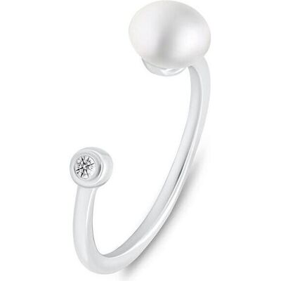 Brilio, Bague, Silver - Delicate silver ring with real pearl RI103W - Circuit : 55 mm, (55) - Publicité Brilio, Bague, Silver - Delicate silver ring with real pearl RI103W - Circuit : 55 mm, (55) - Publicité