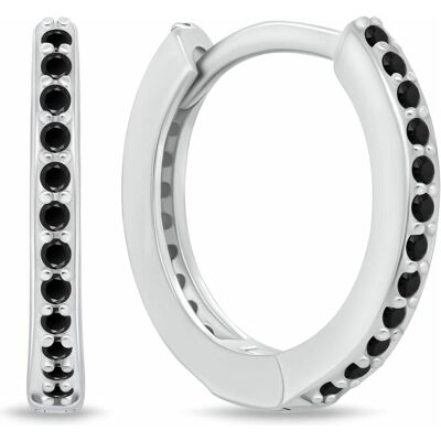 Brilio, Boucles d'oreilles, Silver - Un anneau argenté distinctif avec opale blanche RI130W - Circuit : 58 mm - Publicité Brilio, Boucles d'oreilles, Silver - Un anneau argenté distinctif avec opale blanche RI130W - Circuit : 58 mm - Publicité