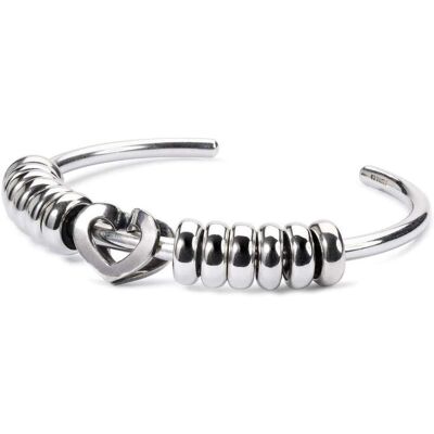 Trollbeads, Bracelet, Bracelet pour femme en argent sterling 925, ouverture 24 mm, longueur 17/18 cm, (Argent sterling 925) - Publicité Trollbeads, Bracelet, Bracelet pour femme en argent sterling 925, ouverture 24 mm, longueur 17/18 cm, (Argent sterling 925) - Publicité